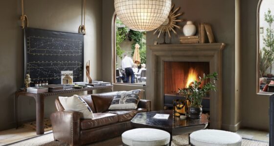 North Block Hotel, Yountville one of the best boutique hotels in Napa Valley roaring fireplace and people at table