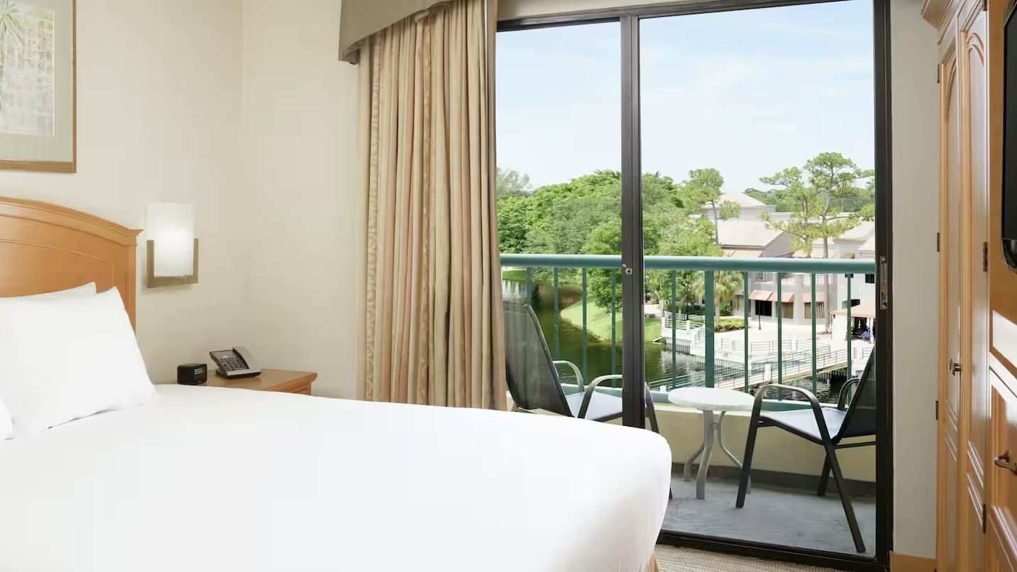 Hilton Boca Raton Suites with garden view at one of the best Boca Raton hotelsjpeg