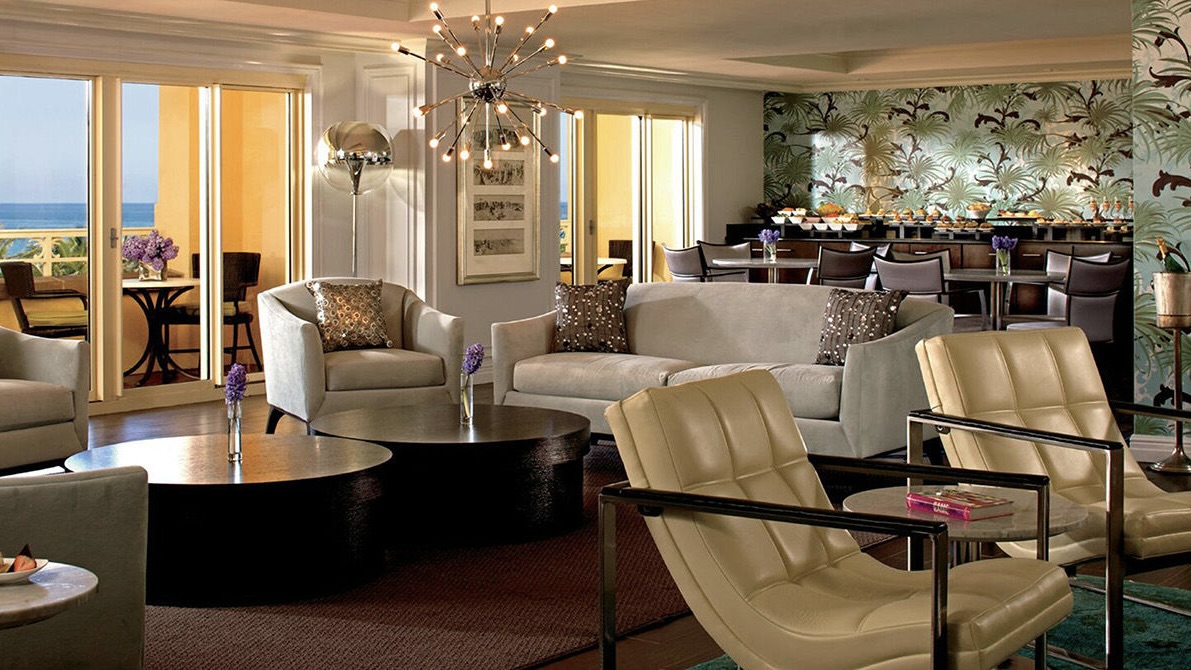 Eau Palm Beach Resort & Spa club level lounge at one of the top luxury hotels in Palm Beach